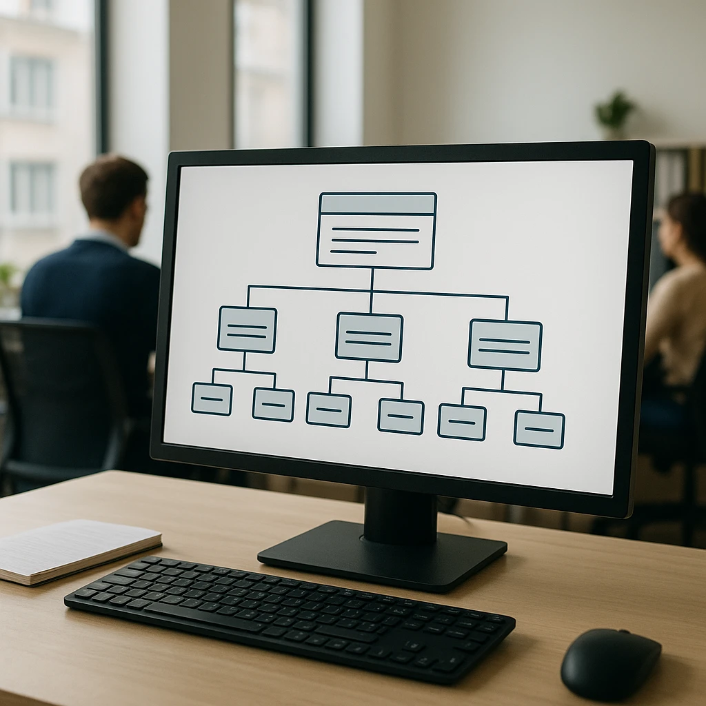 Illustration du maillage interne d’un cocon sémantique SEO
