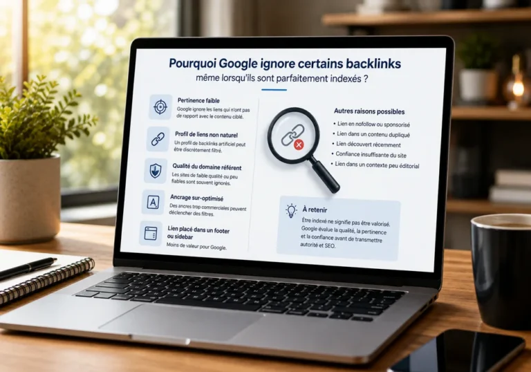 Pourquoi Google ignore certains backlinks même lorsqu’ils sont parfaitement indexés ?