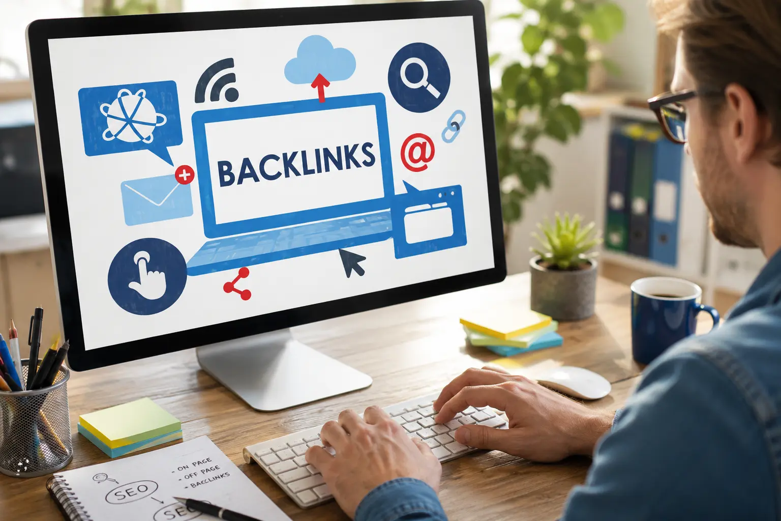 Illustration de backlinks reliant plusieurs pages pour renforcer l’autorité et le référencement d’un site web